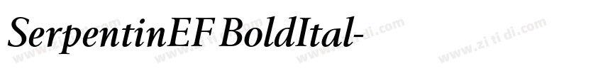 SerpentinEF BoldItal字体转换